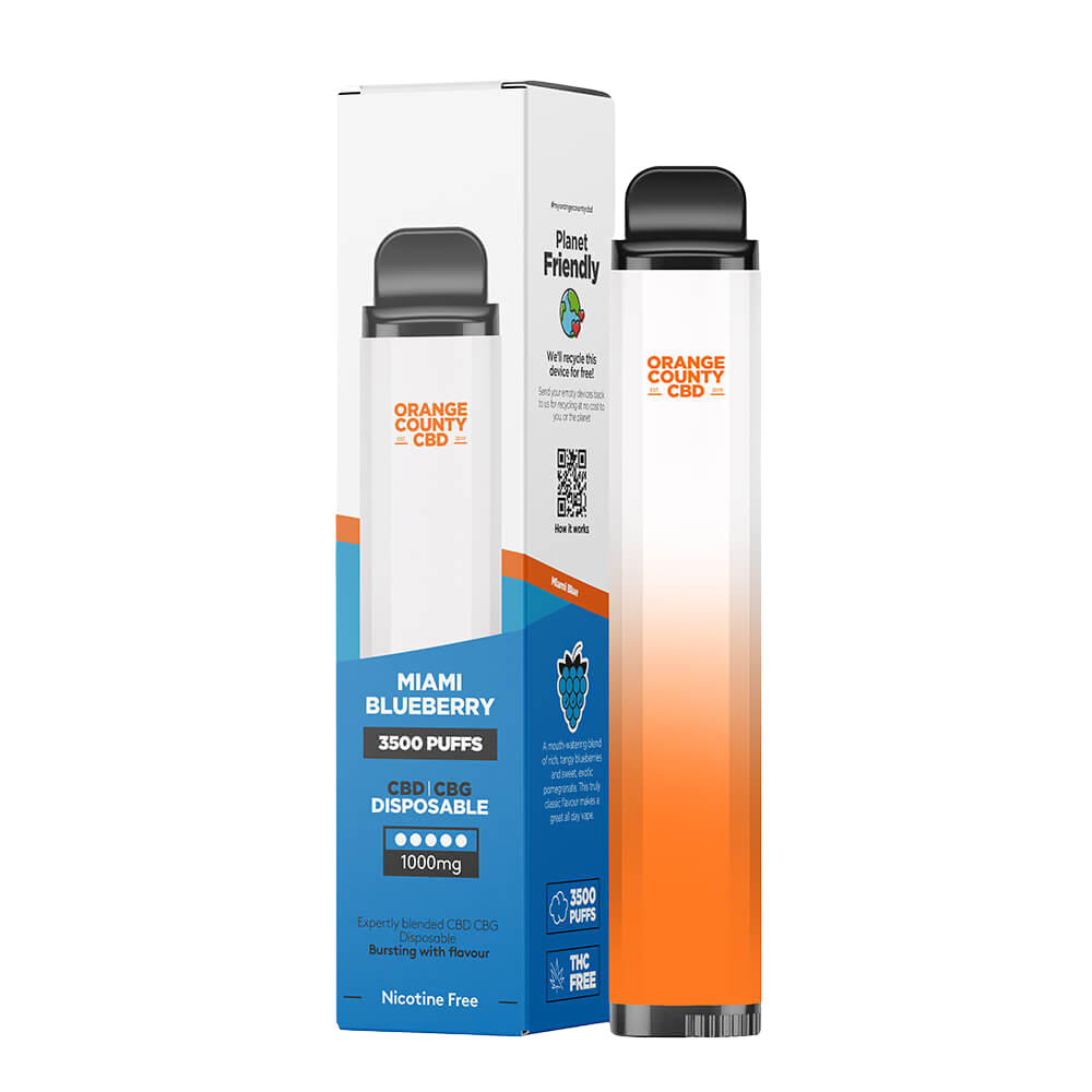 Vaper desechable CBD Y CBG blueberry 3500 puffs