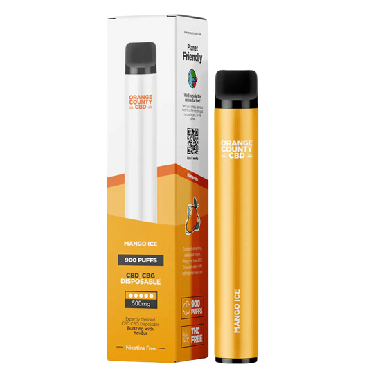 Vaper Desechable 250 CBD + 250mg CBG Mango Ice