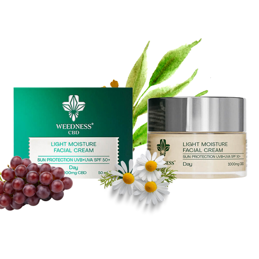 Crema Facial Ligera Hidratación 50+ SPF 1000mg CBD (50ml)