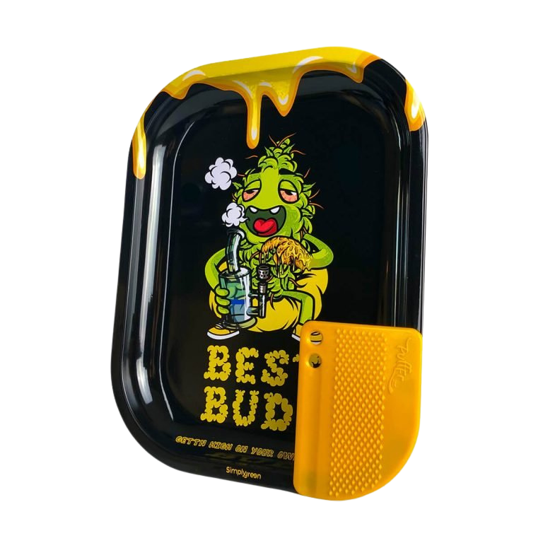 Bandeja Metálica Pequeña con Tarjeta Grinder Magnética