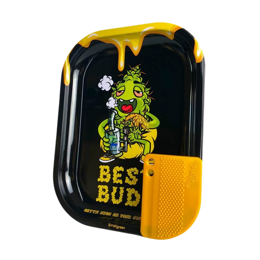 Bandeja Metálica Pequeña con Tarjeta Grinder Magnética